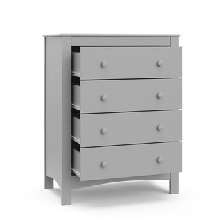 Pebble gray 4 drawer chest with 4 open drawers