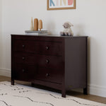 espresso 6 drawer dresser in nursery