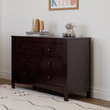 espresso 6 drawer dresser in nursery