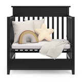black crib in daybed conversion