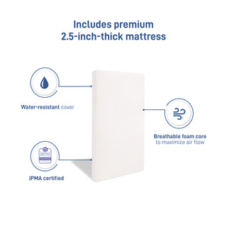 Extra mattress features graphic
