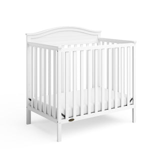 White crib angled