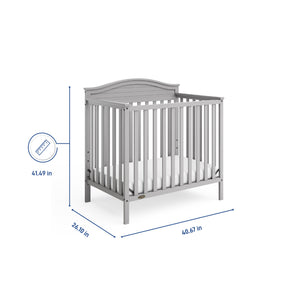 pebble gray crib dimensions graphic