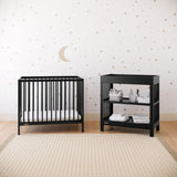 Graco® Teddi® 4-in-1 Convertible Mini Crib with Bonus Water-Resistant Mattress.