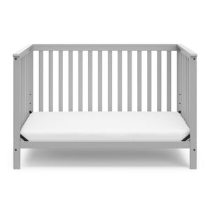 pebble gray crib in toddler bed conversion