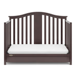 espresso crib with drawer in toddler bed conversion