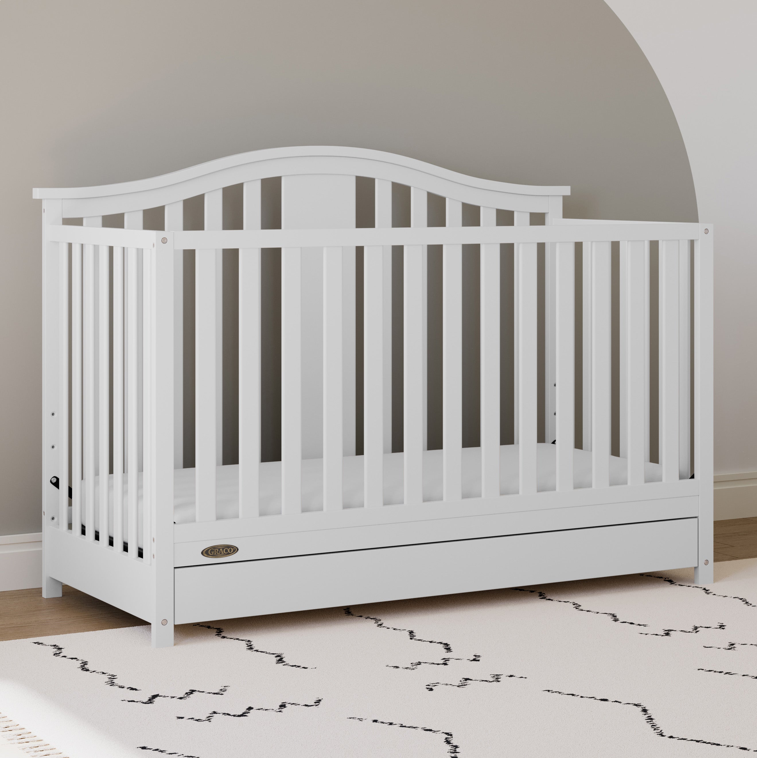 Graco® Solano® 4-in-1 Convertible Crib with Drawer.
