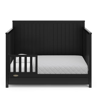 black crib with drawer in toddler bed conversions with 1 toddler safety guardrail