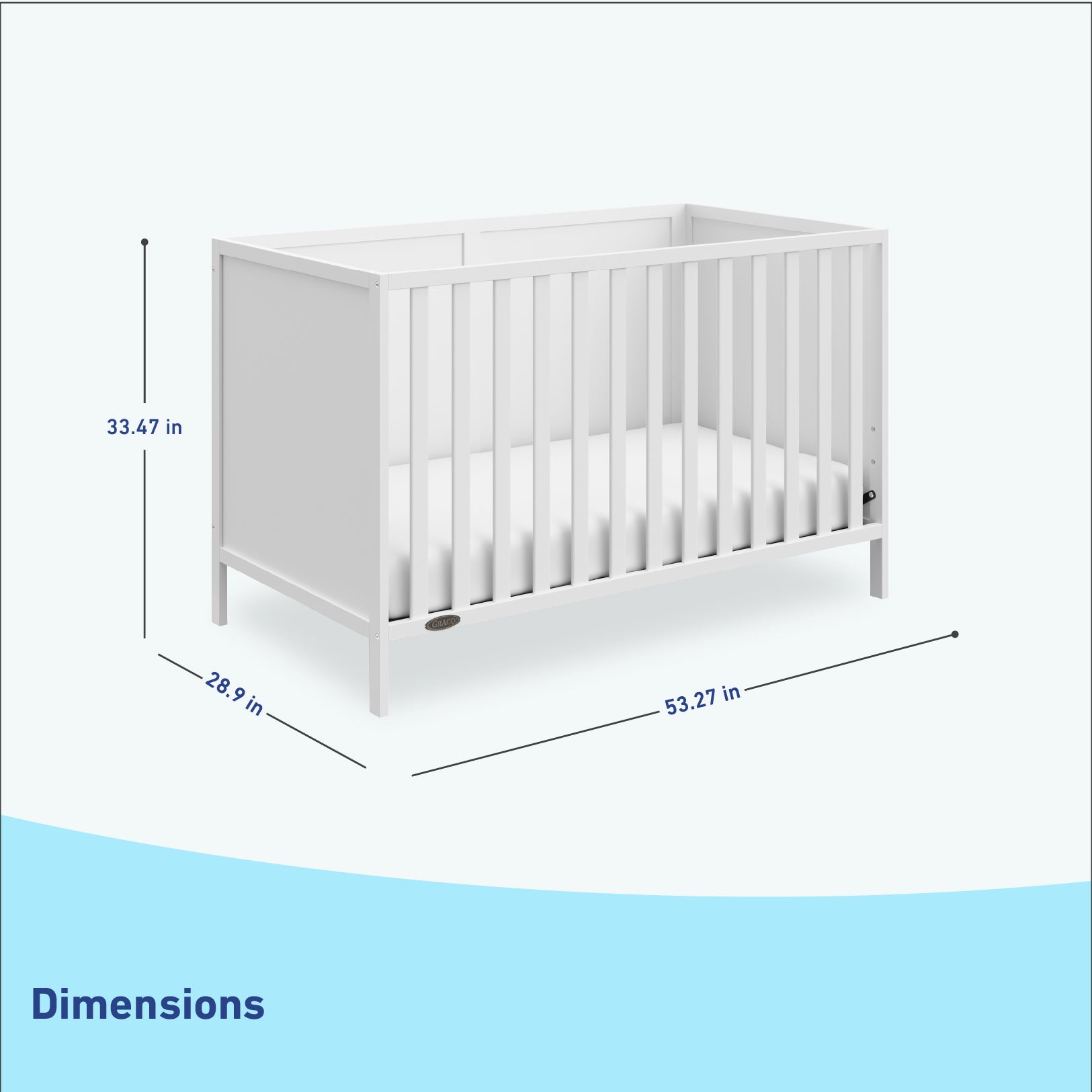 Graco® Theo 3-in-1 Convertible Crib.