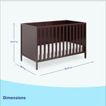 espresso crib dimensions graphic