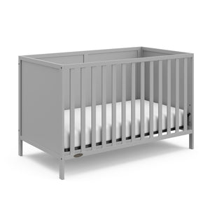 Pebble gray crib angled