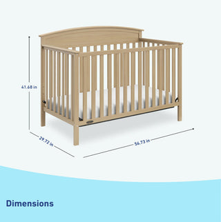 driftwood crib dimensions graphic