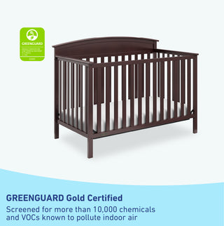GREENGUARD Gold Certified espresso crib 