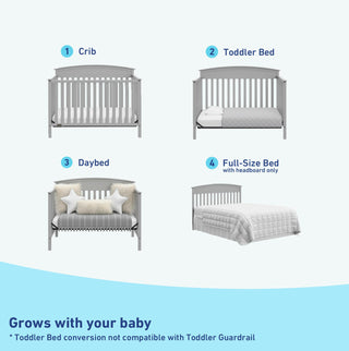 pebble gray crib dimensions graphic