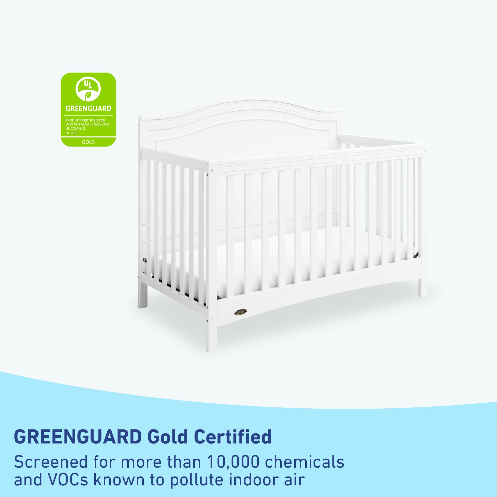 Graco® Paris 4-in-1 Convertible Crib.