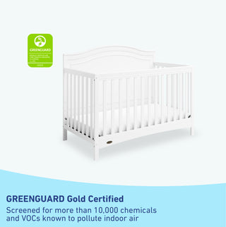 GREENGUARD Gold Certified white crib 