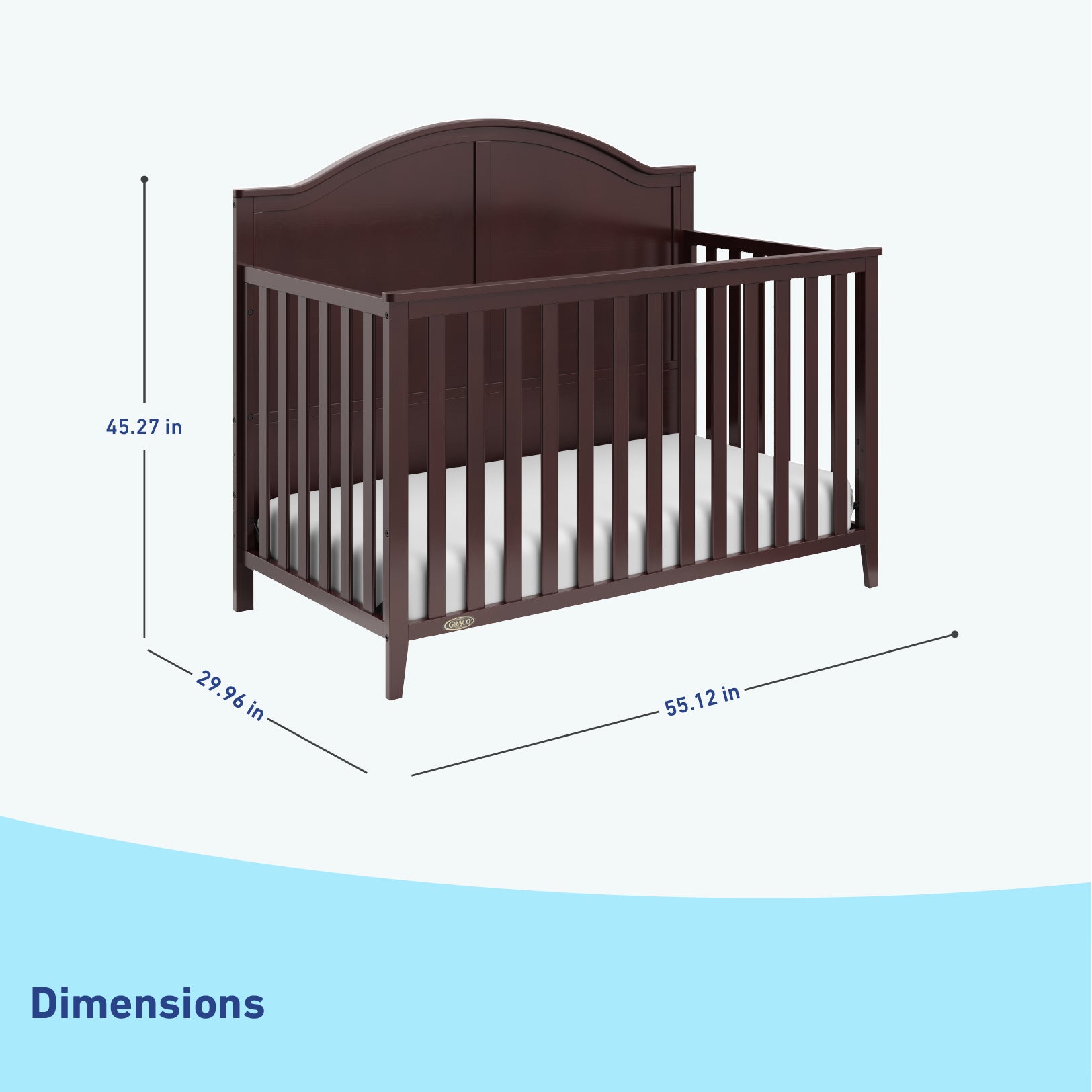 Graco® Wilfred 5-in-1 Convertible Crib.