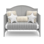 pebble gray crib in daybed conversion