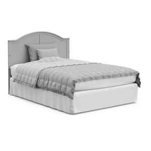 pebble gray in full-size bed with headboard conversion