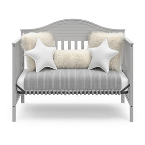 pebble gray crib in daybed conversion
