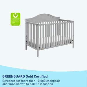 GREENGUARD Gold Certified pebble gray crib 