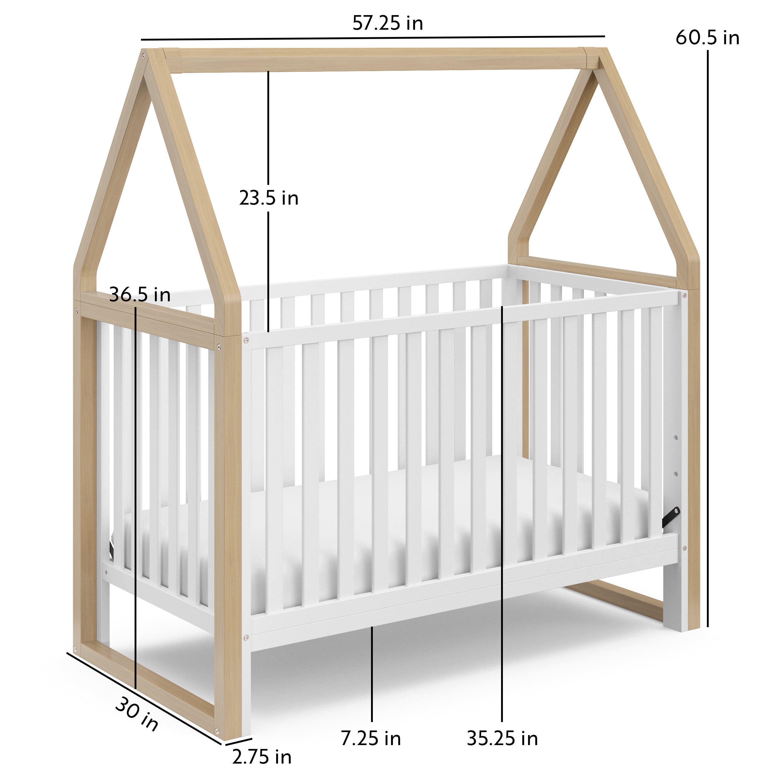Storkcraft® Orchard 6-in-1 Convertible Canopy Crib.
