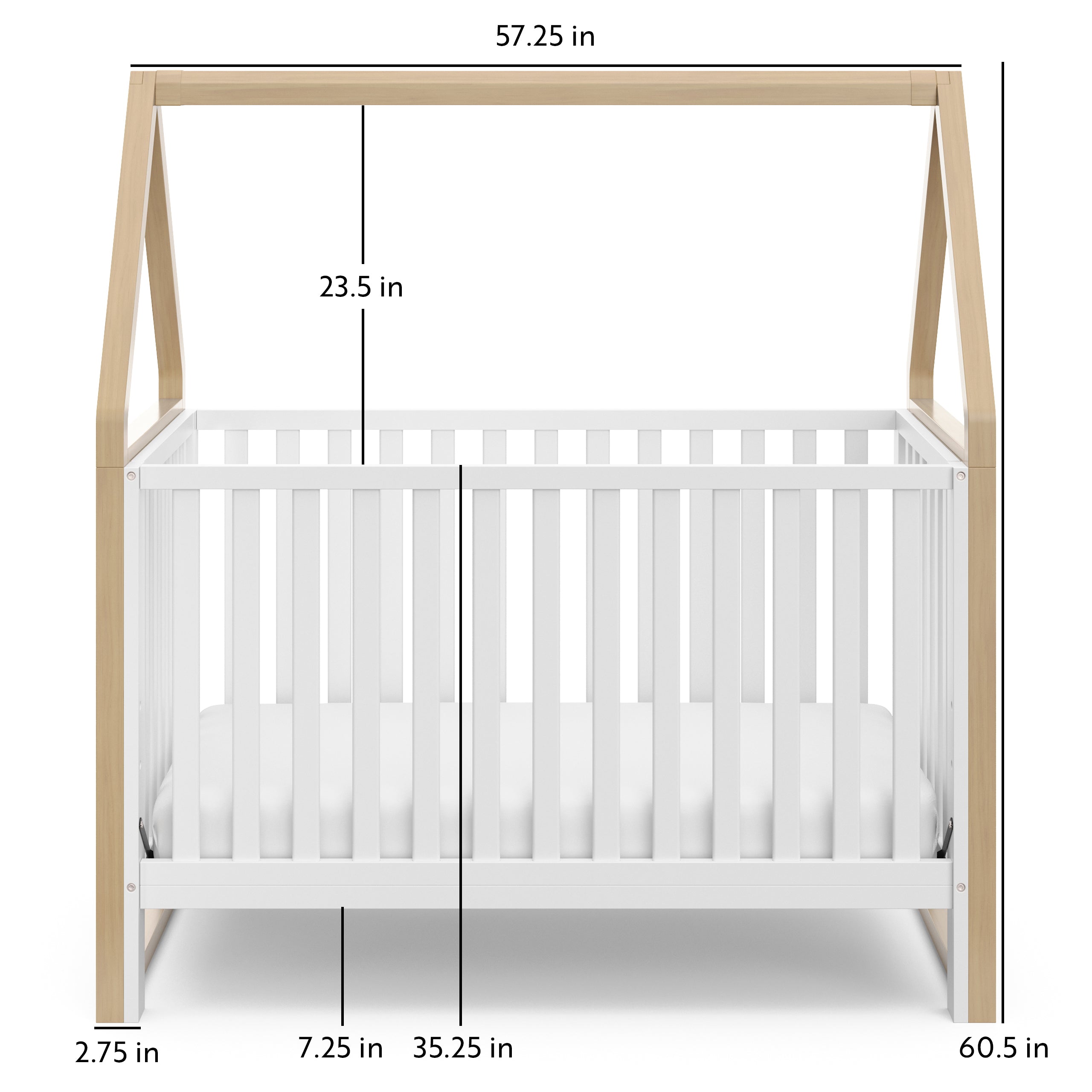 Storkcraft® Orchard 6-in-1 Convertible Canopy Crib.