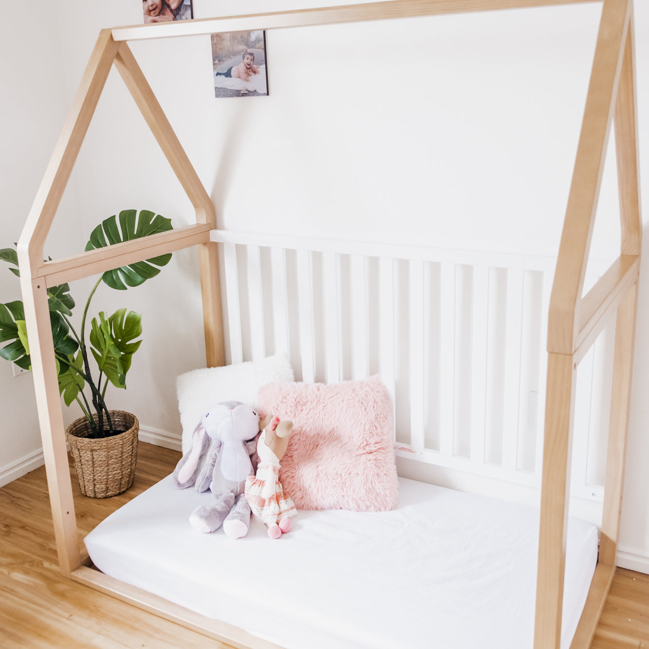 Storkcraft® Orchard 6-in-1 Convertible Canopy Crib.