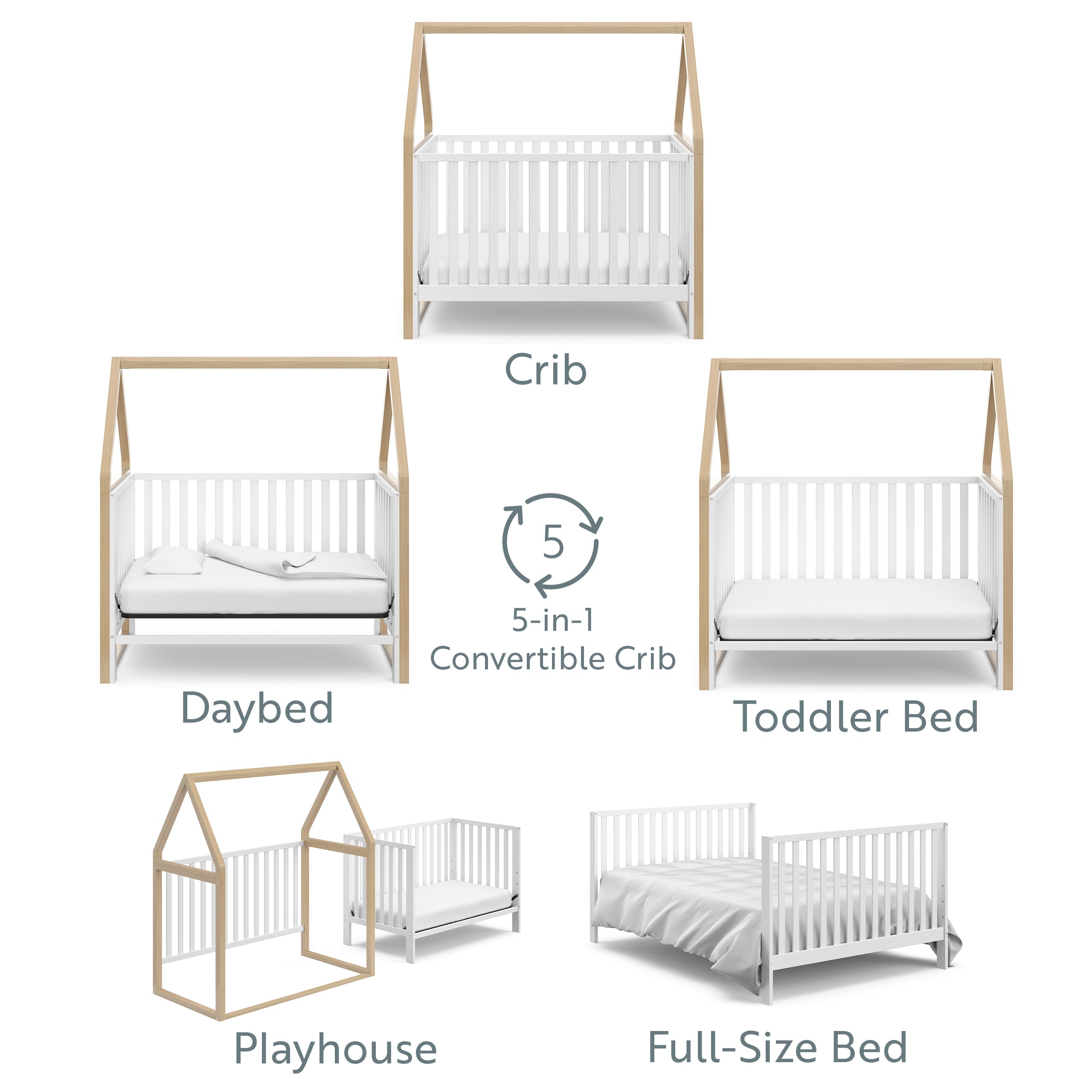 Storkcraft® Orchard 6-in-1 Convertible Canopy Crib.