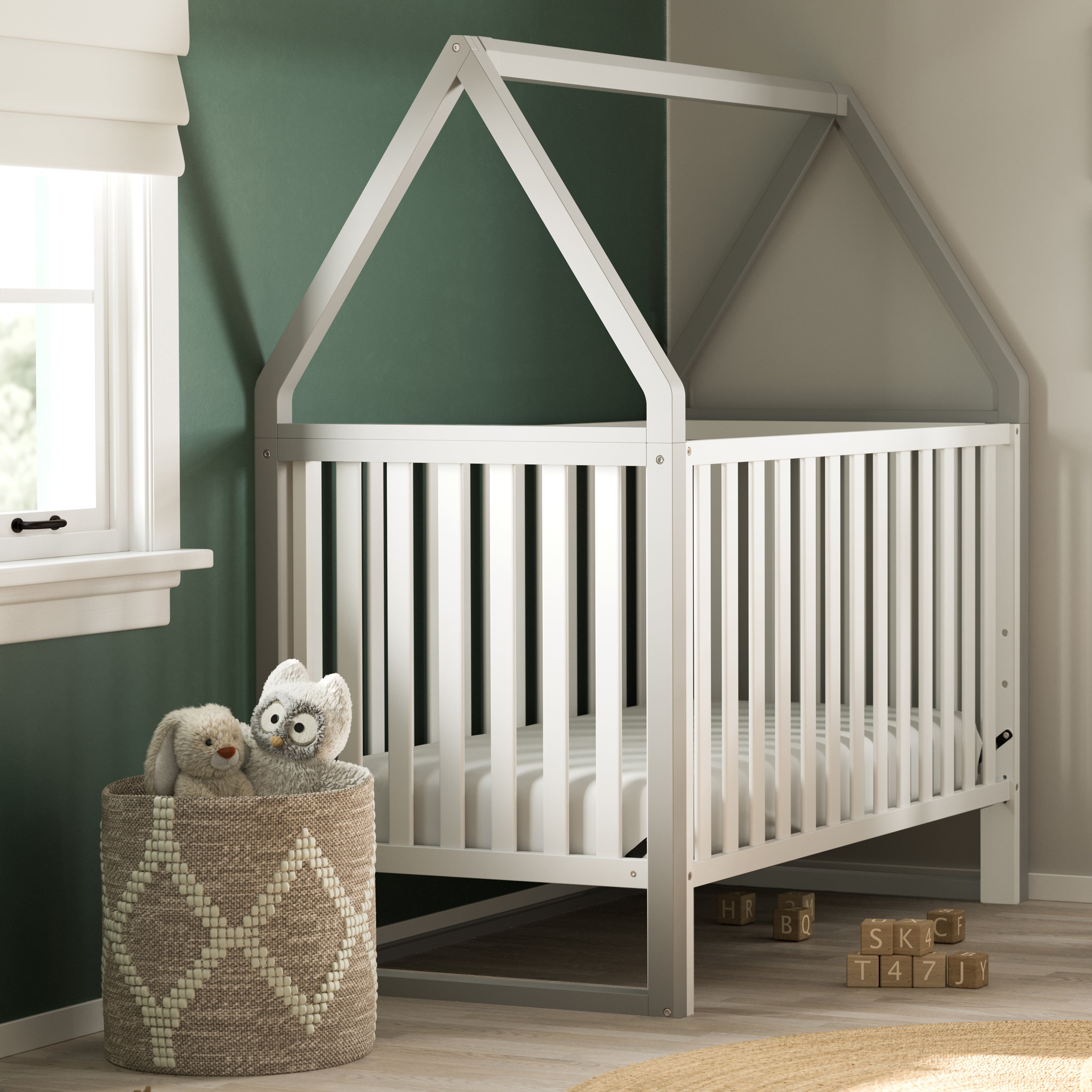 Storkcraft® Orchard 6-in-1 Convertible Canopy Crib.