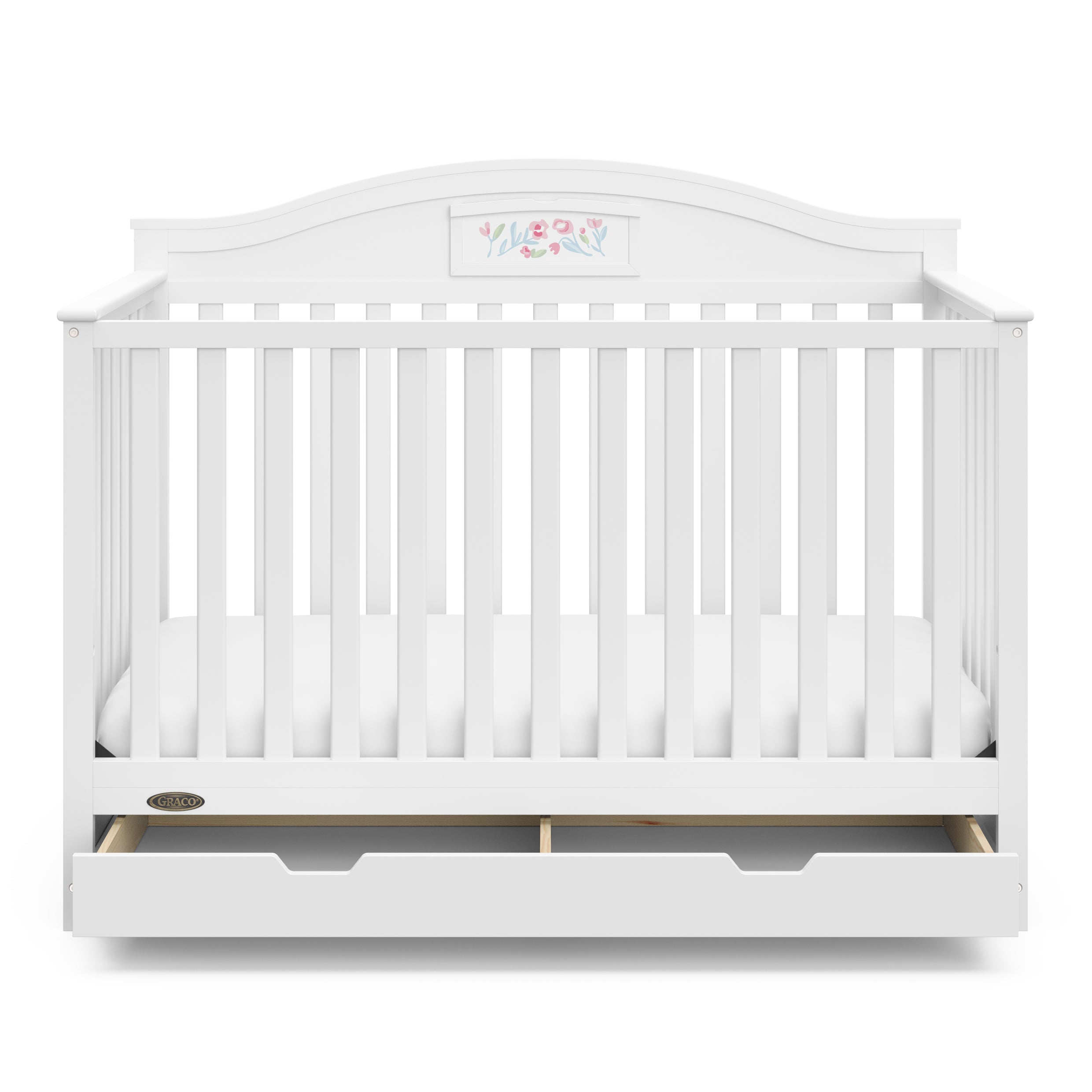 Graco® Story Customizable 5-in-1 Convertible Crib with Drawer.