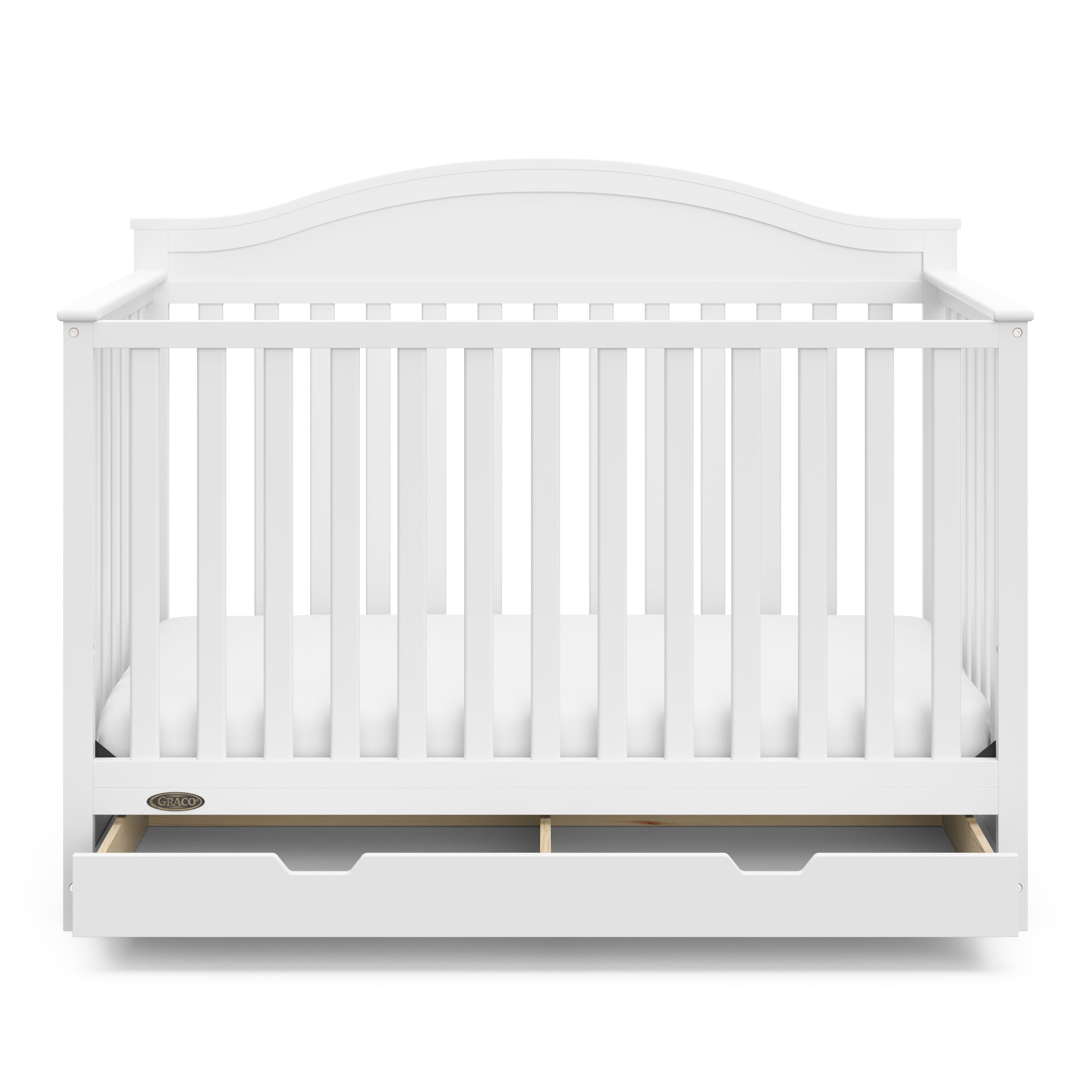 Graco® Story Customizable 5-in-1 Convertible Crib with Drawer.