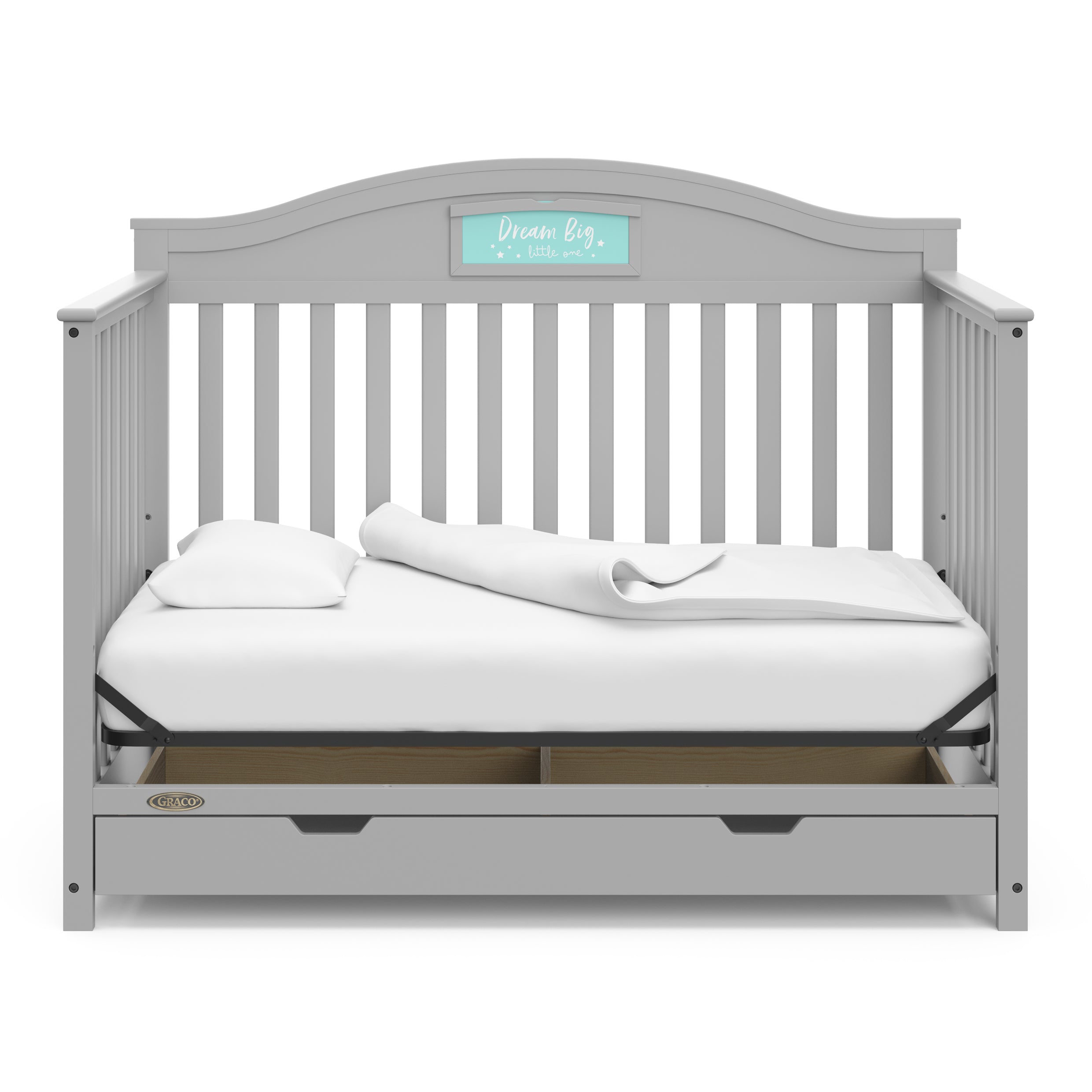 Graco® Story Customizable 5-in-1 Convertible Crib with Drawer.