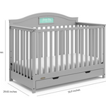 Graco® Story Customizable 5-in-1 Convertible Crib with Drawer.