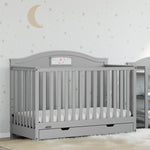 Graco® Story Customizable 5-in-1 Convertible Crib with Drawer.