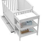 Storkcraft® Steveston 5-in-1 Convertible Crib & Changer with Drawer.