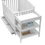 Storkcraft® Steveston 5-in-1 Convertible Crib & Changer with Drawer.