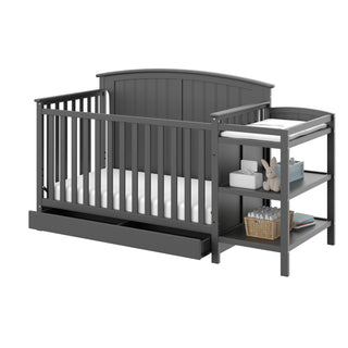 gray crib and changer angled 