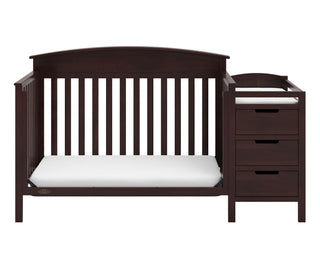 espresso crib and changer in toddler bed conversion