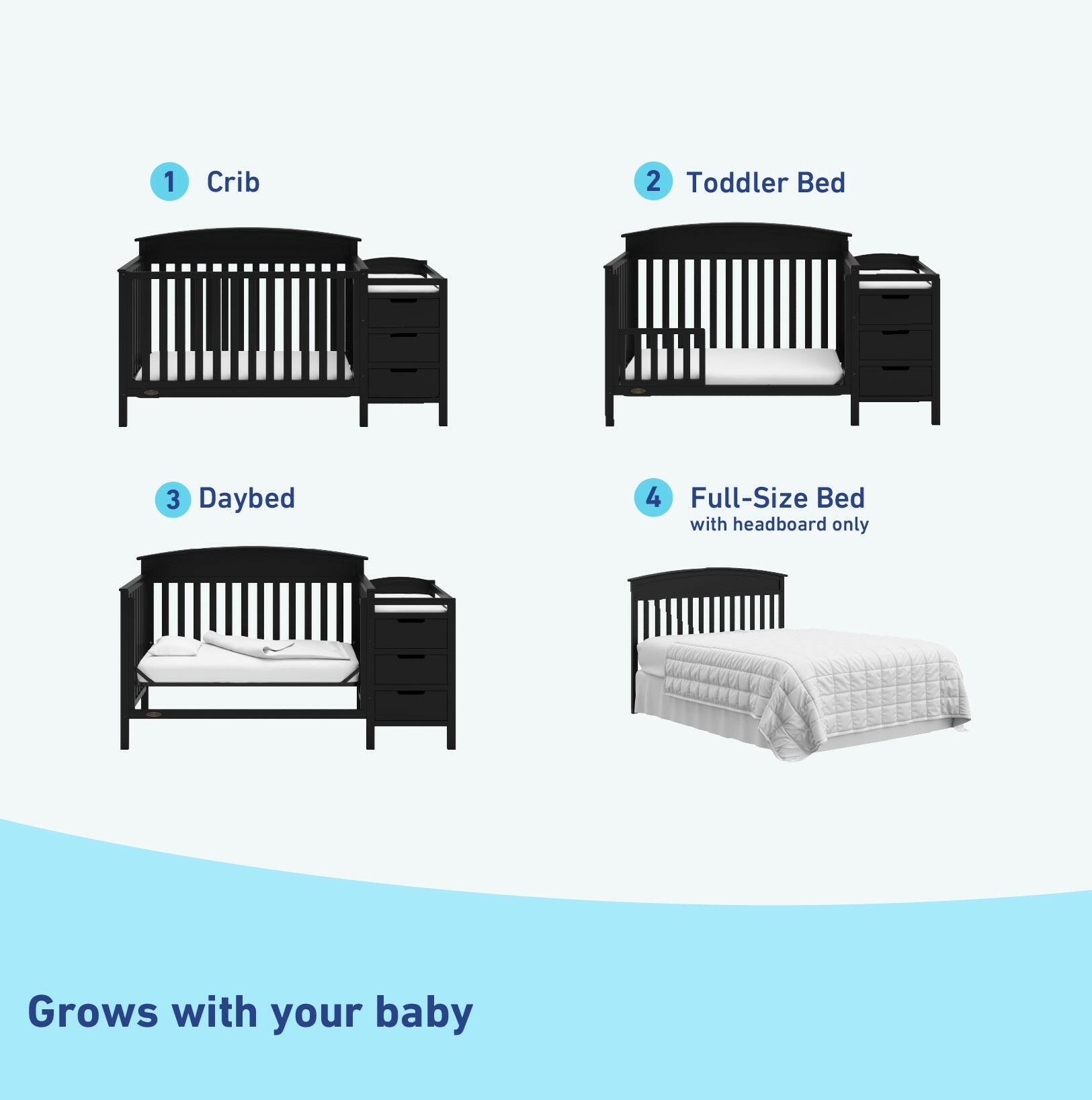 Graco® Benton 4-in-1 Convertible Crib and Changer.