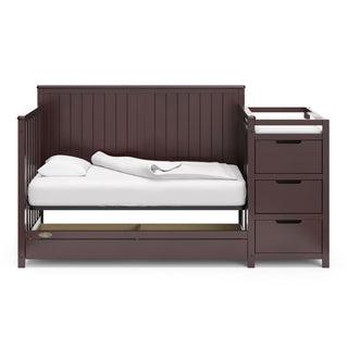 espresso crib and changer with drawer in daybed conversion 