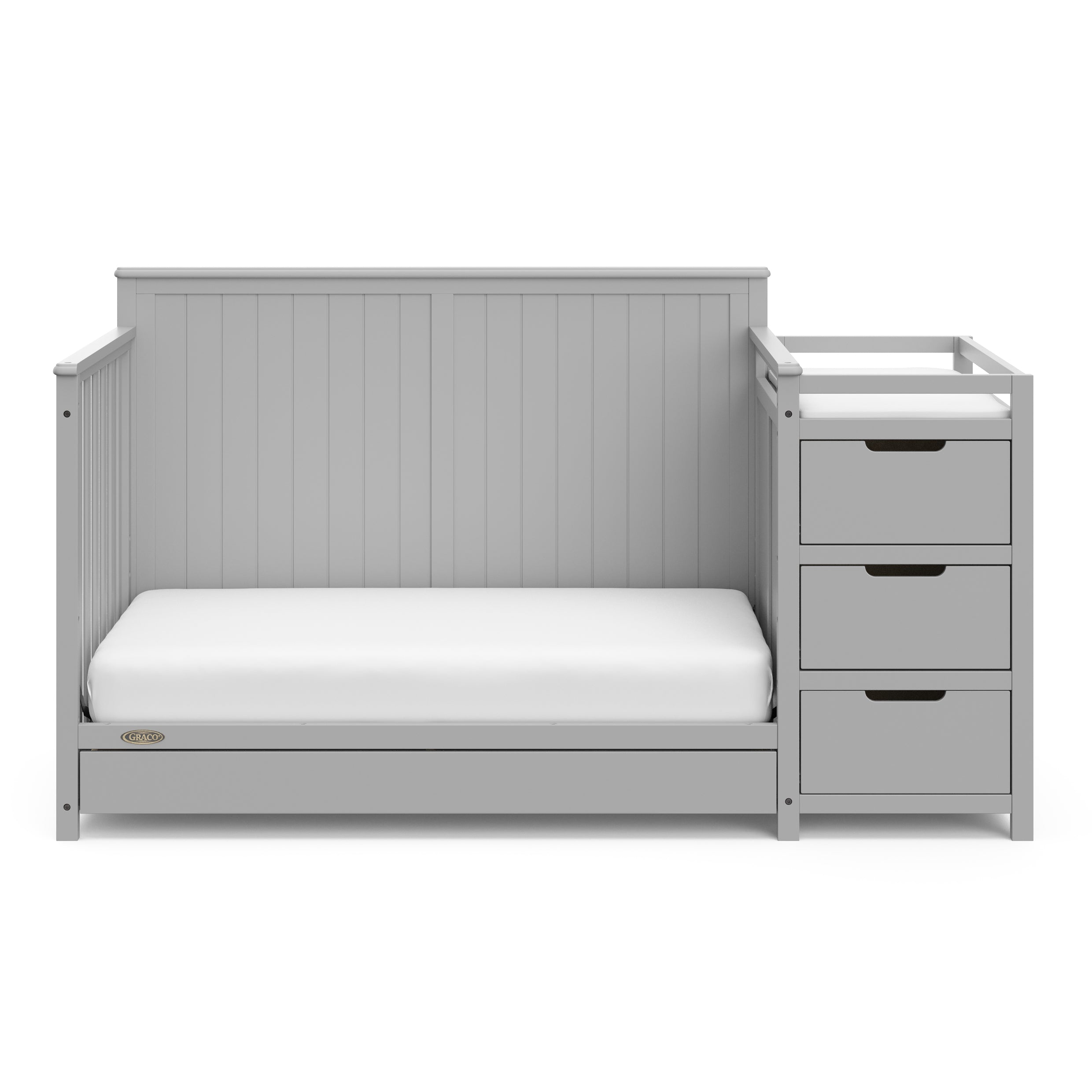 Graco® Hadley 5-in-1 Convertible Crib & Changer with Drawer.