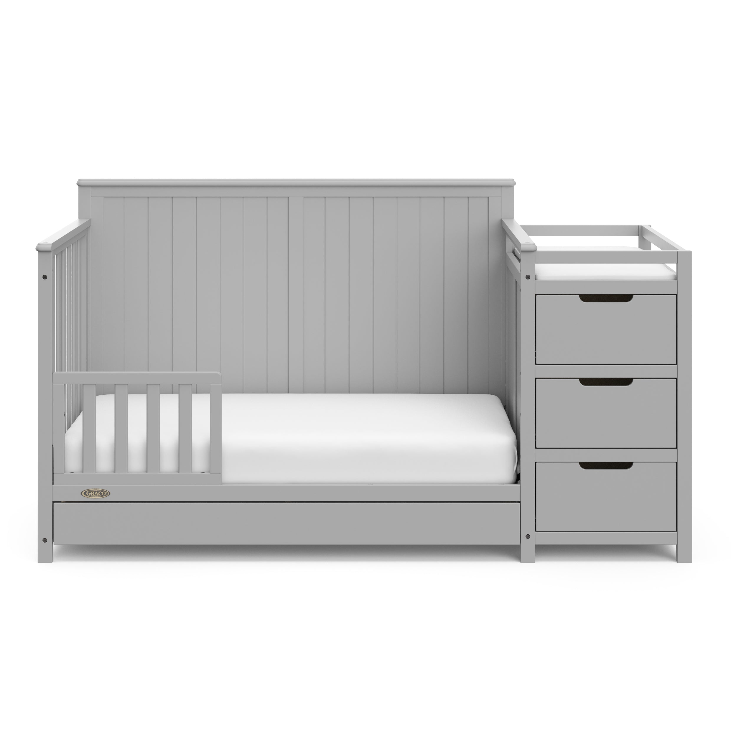 Graco® Hadley 5-in-1 Convertible Crib & Changer with Drawer.