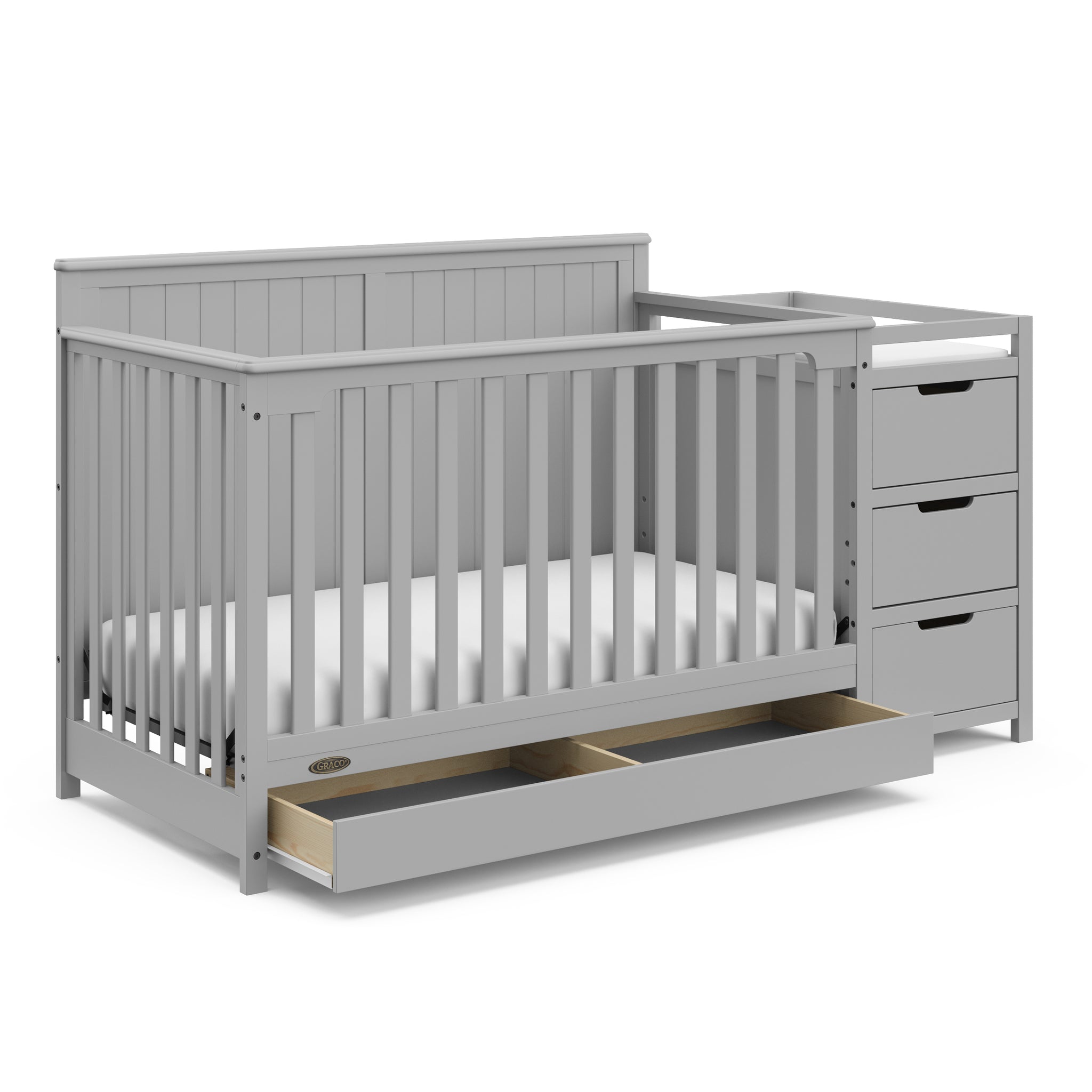 Graco® Hadley 5-in-1 Convertible Crib and Changer with Drawer – Storkcraft