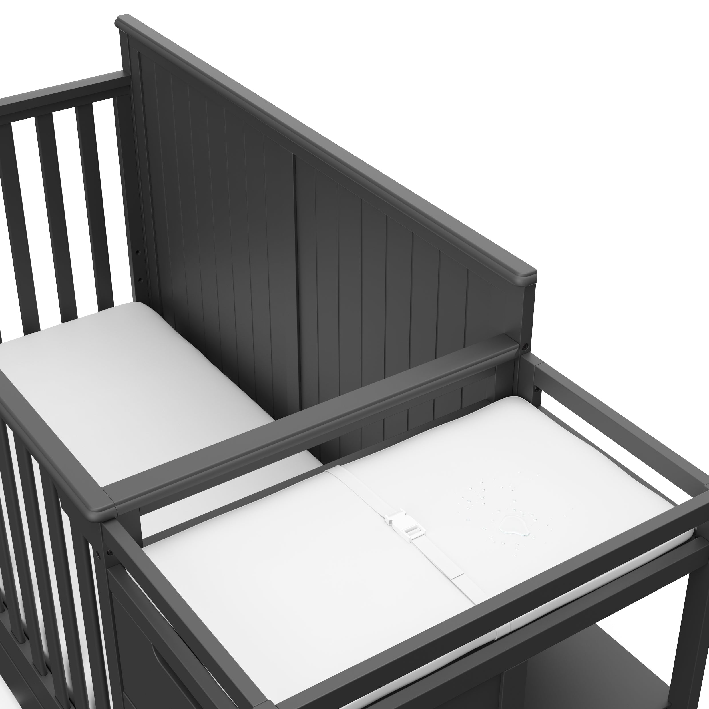Graco® Hadley 5-in-1 Convertible Crib & Changer with Drawer.