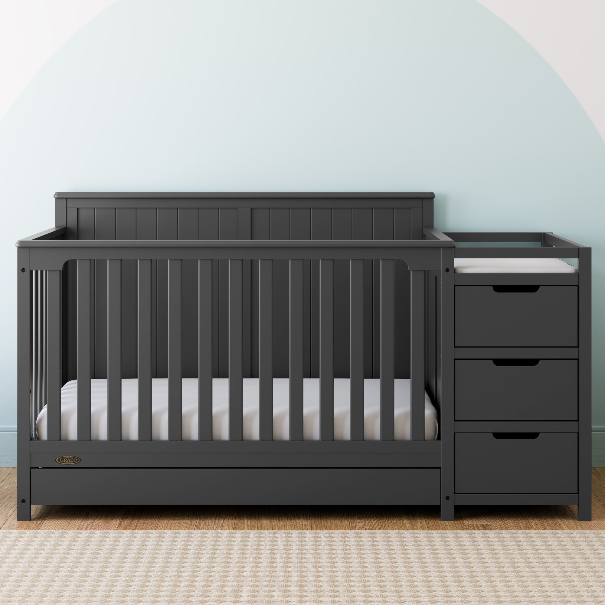Graco® Hadley 5in1 Convertible Crib and Changer with Drawer Storkcraft