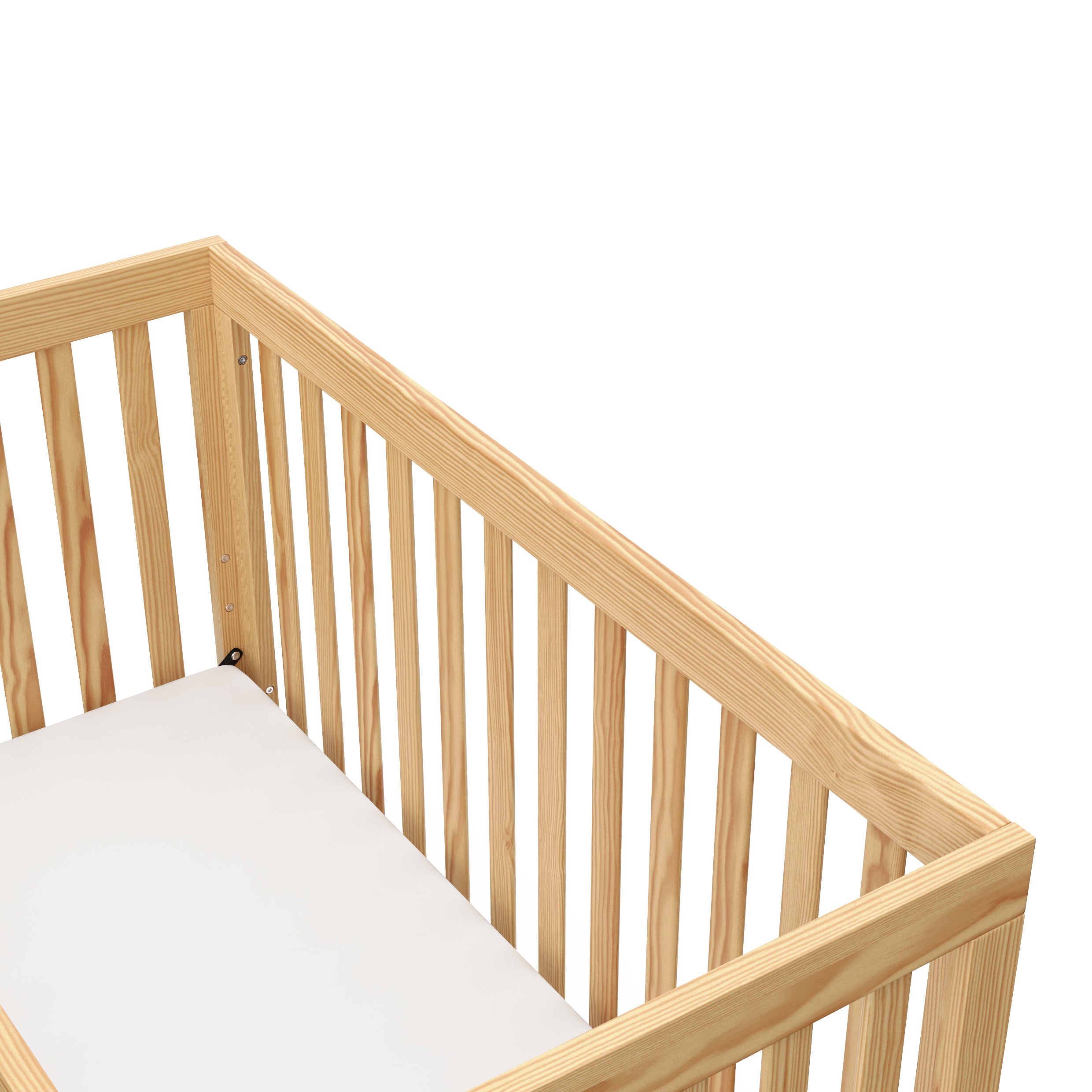 close-up view of natural crib