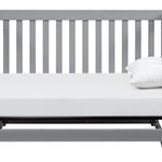 pebble gray crib in daybed conversion