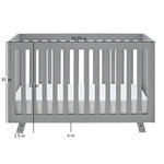 pebble gray crib dimensions graphic