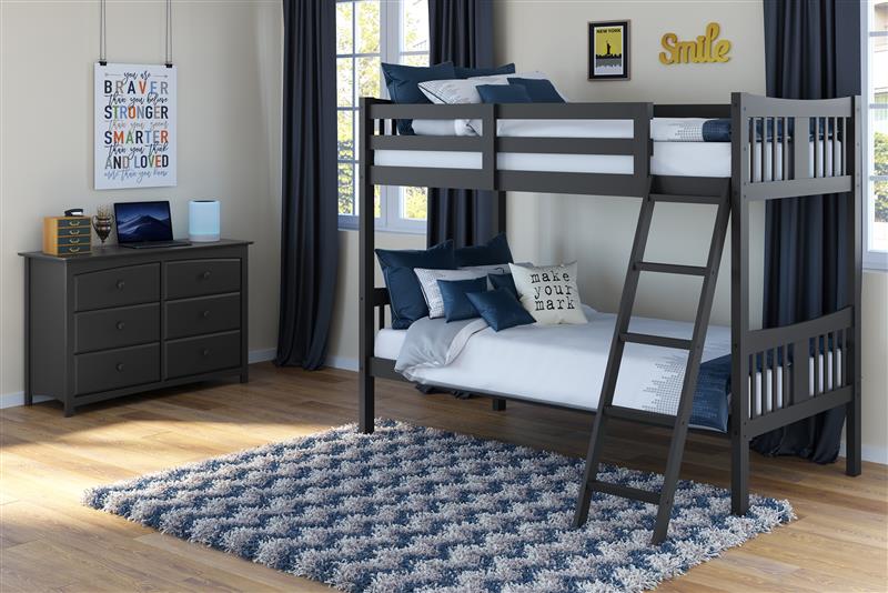 Storkcraft® Caribou Convertible Twin-over-Twin Bunk Bed.